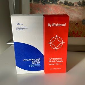 Set of 2 Korean Sunscreen. by Wishtrend & isntree. New.